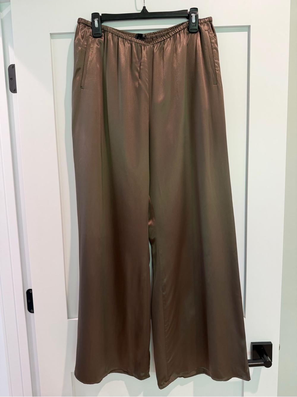 NEW J. Crew Cosmo Pants in Luster Charmeuse Smoky Wood Size Large CN714 $158 - Picture 6 of 9